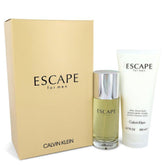 calvin klein ck escape gift set - 100ml edt spray + 200ml after shave (men)